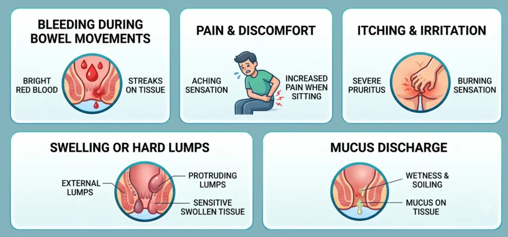 symptoms of piles